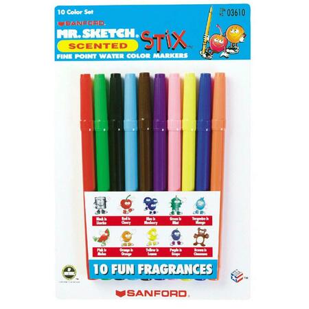 NEWELL Marker Set Mr Sketch Scented Stix-10 Color SAN03610